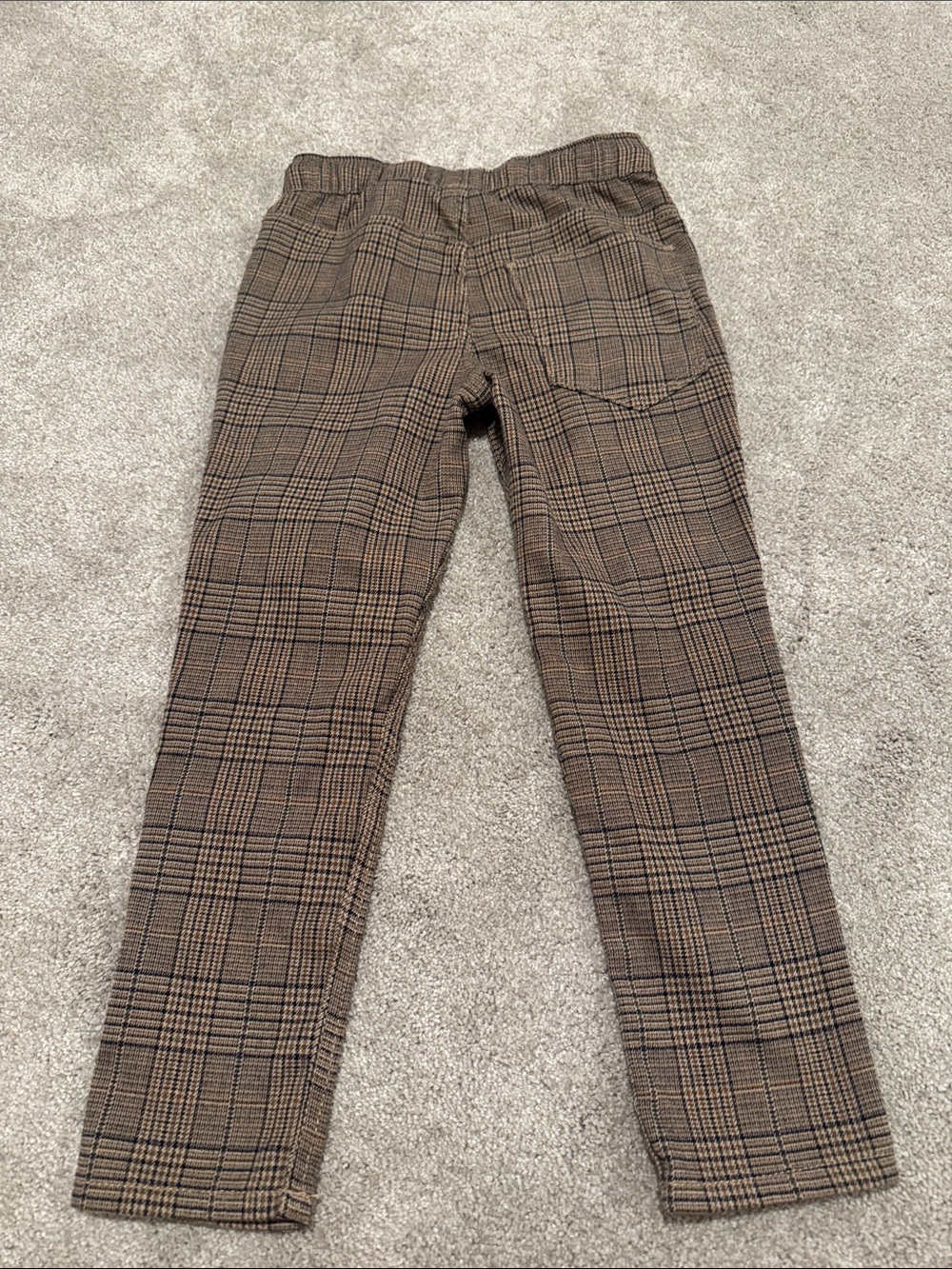H&M Brown Plaid Drawstring Chinos - Picture 2 of 3